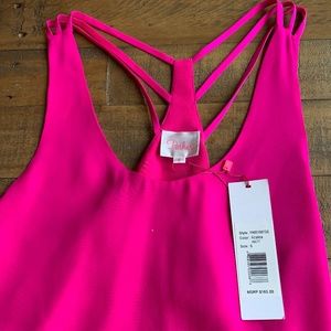 Beautiful Pink halter silk blouse